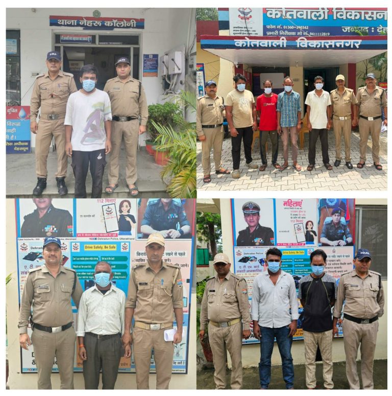 “वारंटियों पर दून पुलिस का शिकंजा, दो दिनों में 15 फरार अभियुक्त गिरफ्तार”