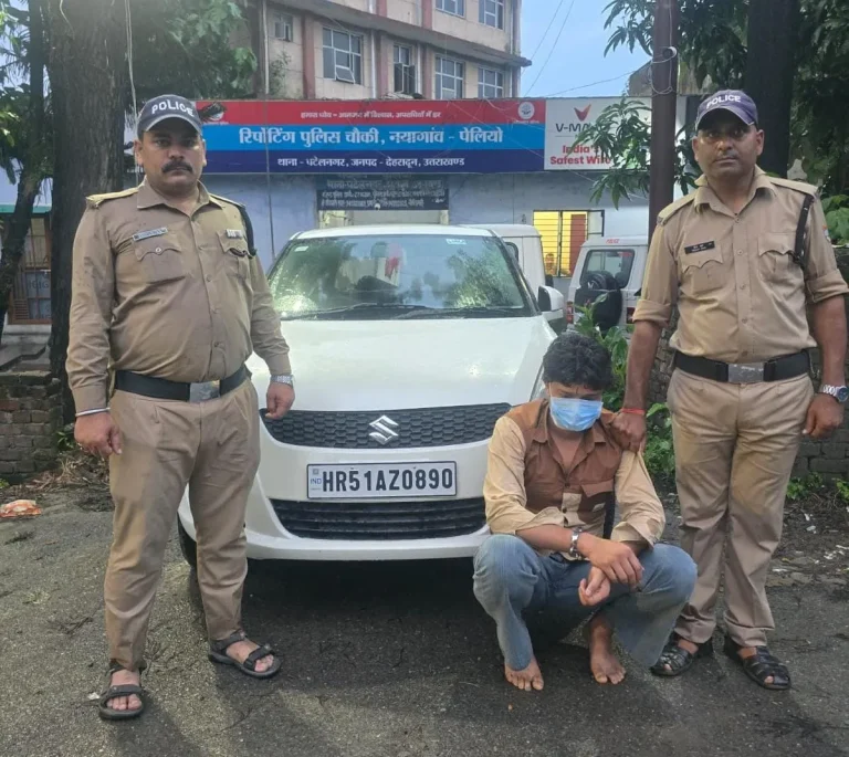 पटेलनगर में फायरिंग का आरोपी चंद घंटों में गिरफ्तार, कार बरामद